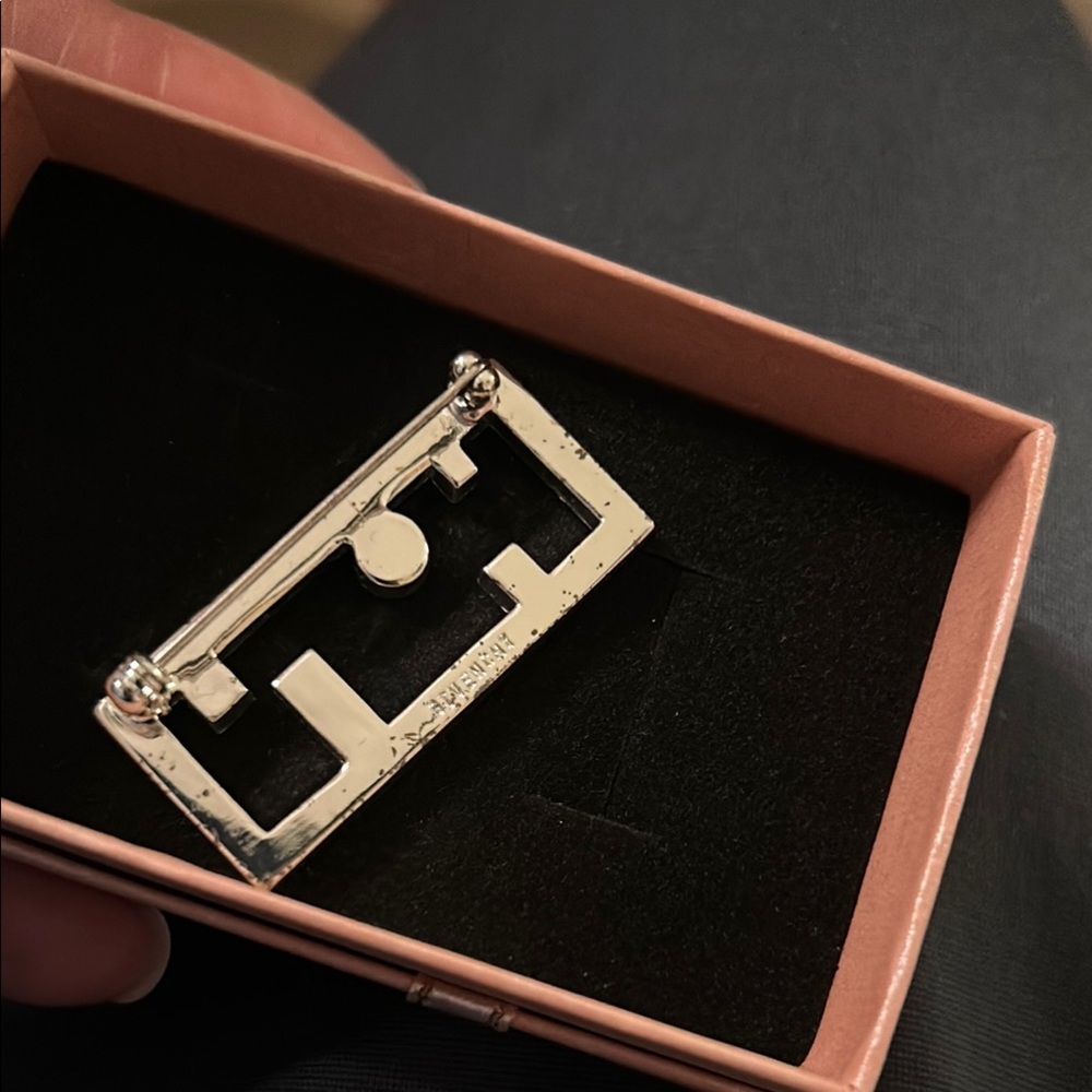 Givenchy Rectangular Brooch With Multicolor Cryst… - image 2